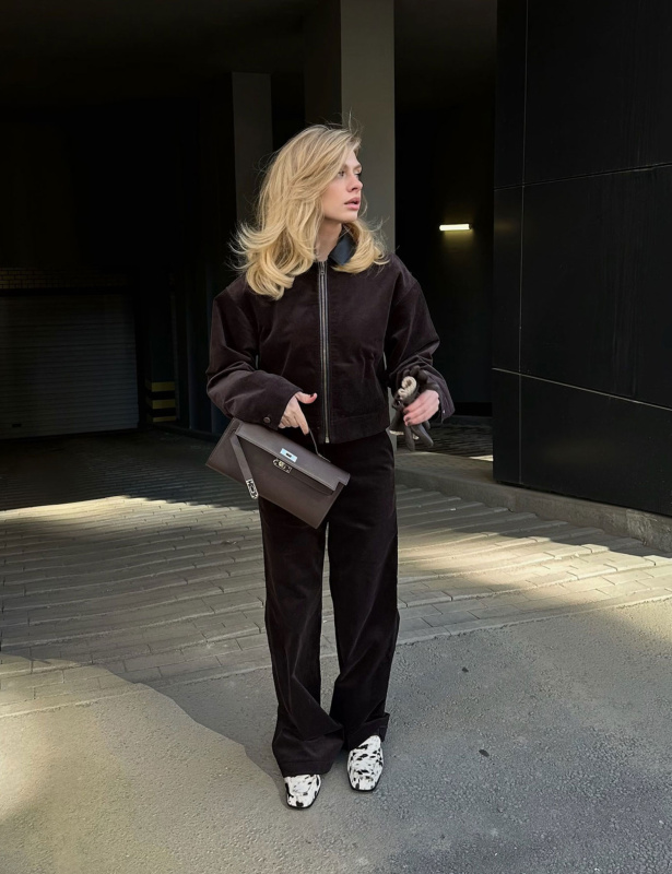 Бомбер из вельвета