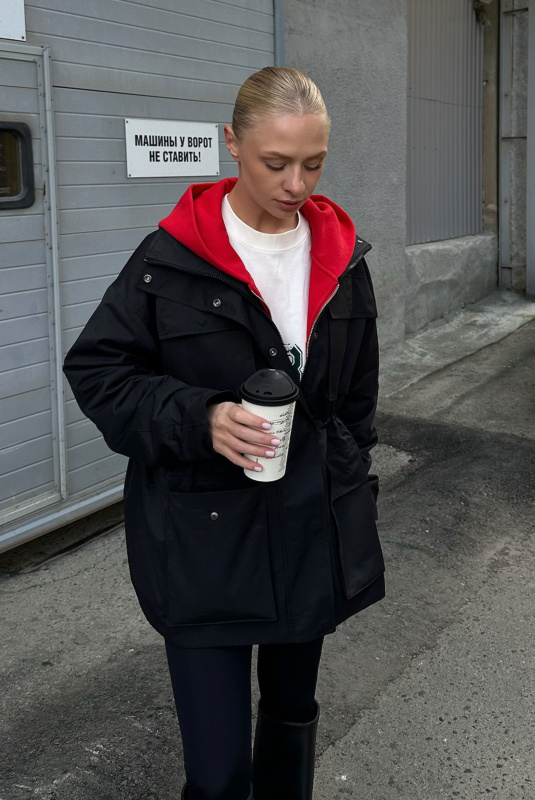Парка утепленная (черная)
