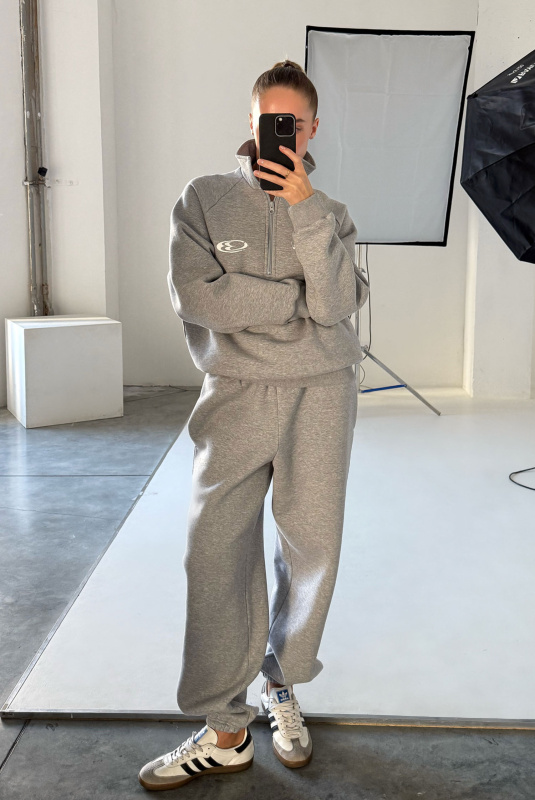 Джоггеры на узкой резинке Fleece GREY
