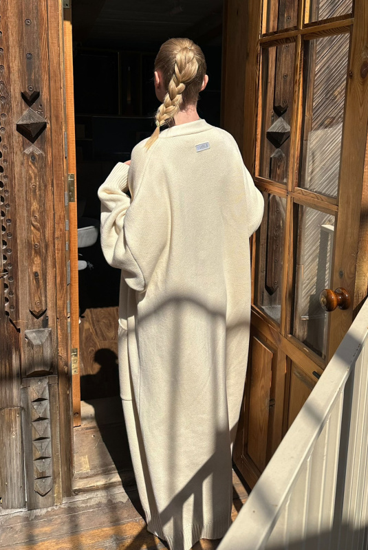 Кардиган длины макси ECRU