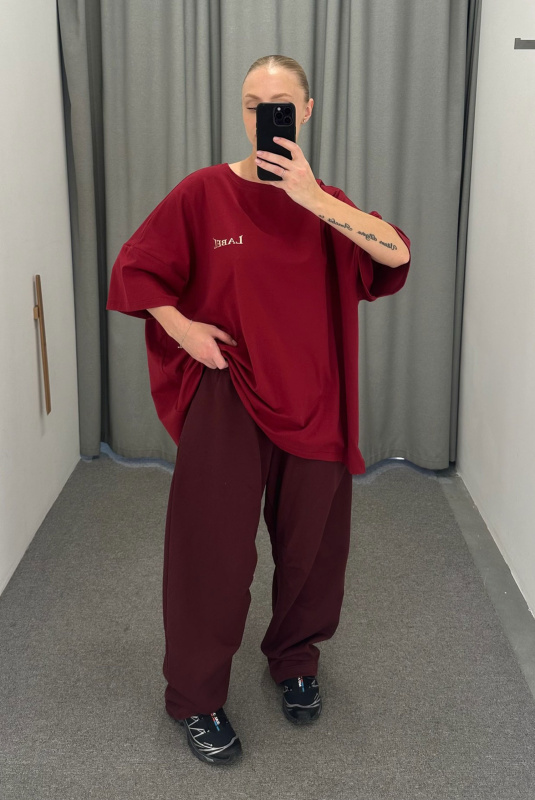 Футболка объемная RUGBY BURGUNDY