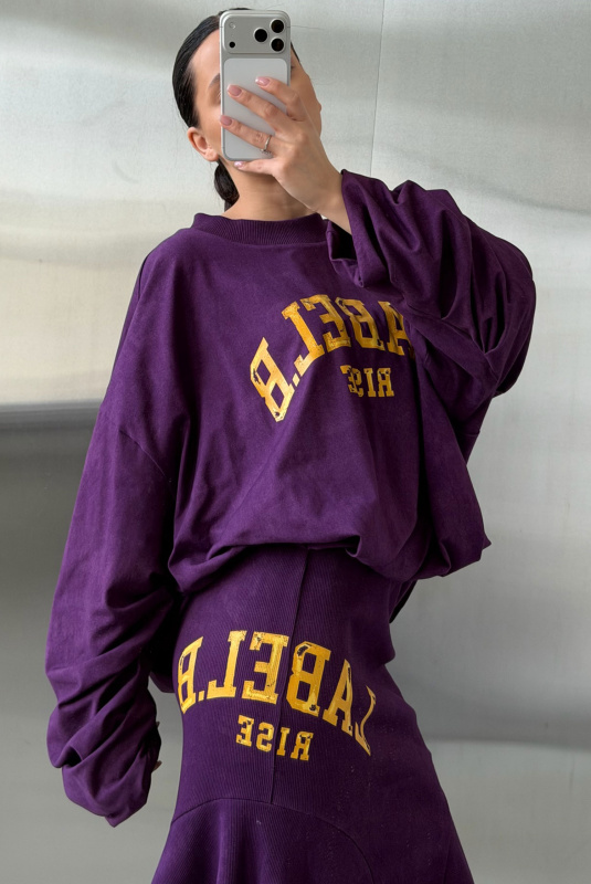 Юбка с клиньями из фактурного трикотажа