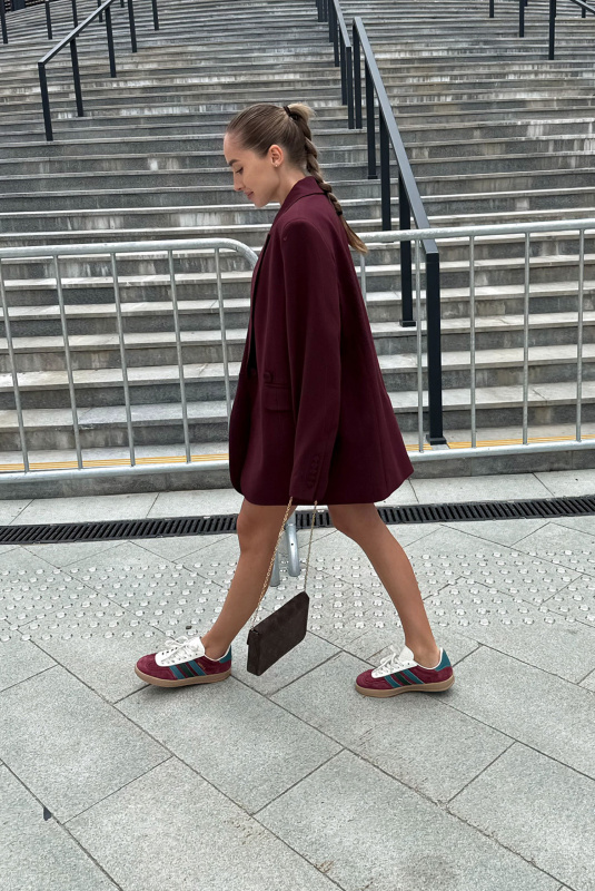 Пиджак объемный BURGUNDY