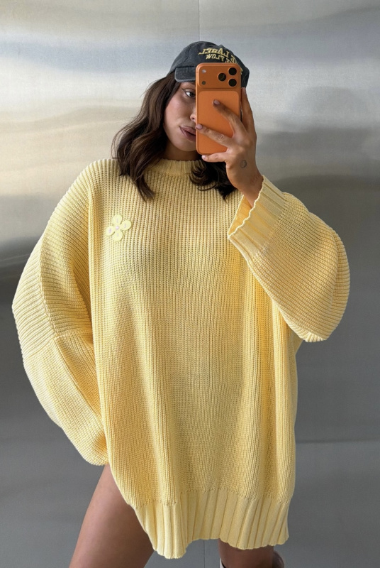 Джемпер обьемный вязаный