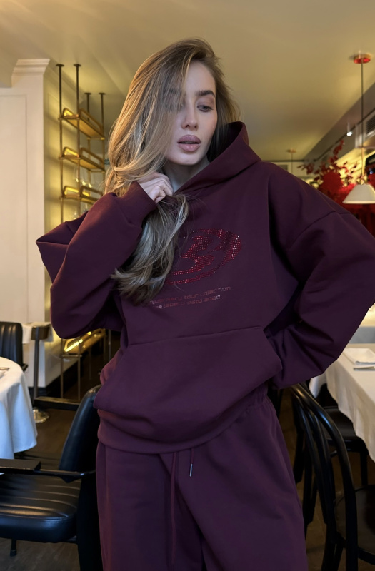 Худи с карманом BURGUNDY