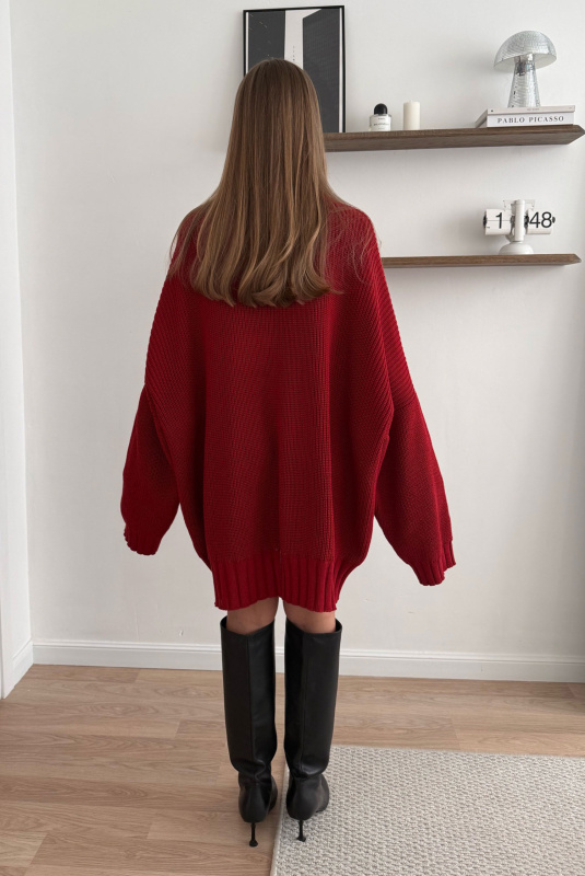 Джемпер объемный вязаный RED