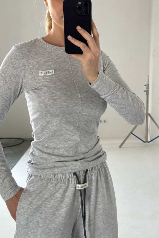 Лонгслив slim-fit GREY