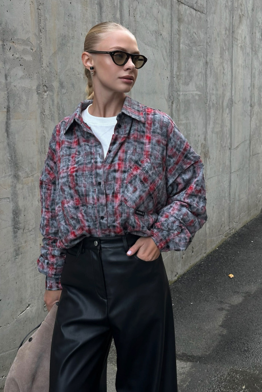 Рубашка FLAW GRAY/RED Рубашка FLAW GRAY/RED