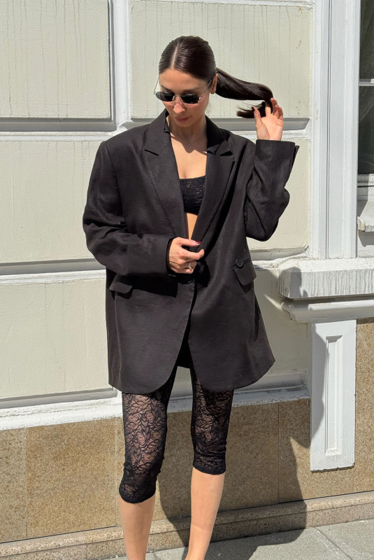 Капри из гипюра BLACK