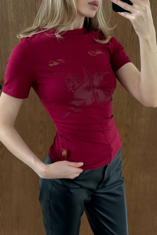 Футболка Slim-fit HRTG BURGUNDY