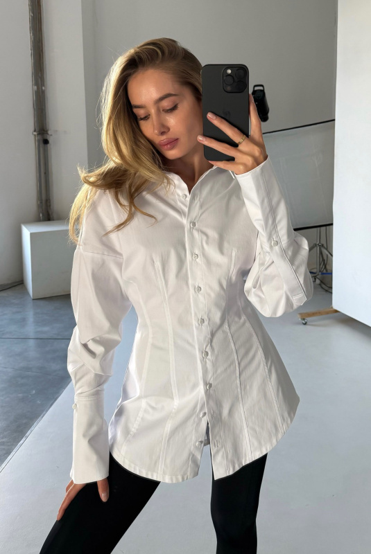 Рубашка приталенная WHITE