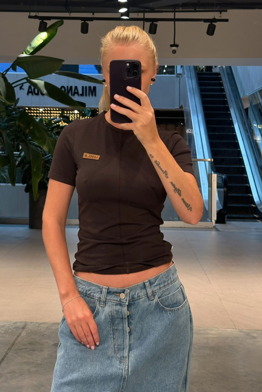 Футболка slim-fit BROWN