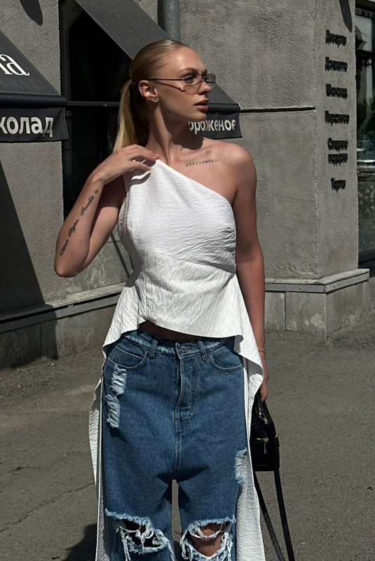 Топ "Swallow" Молочный ULLA & LABEL .B Топ "Swallow" Молочный ULLA & LABEL .B