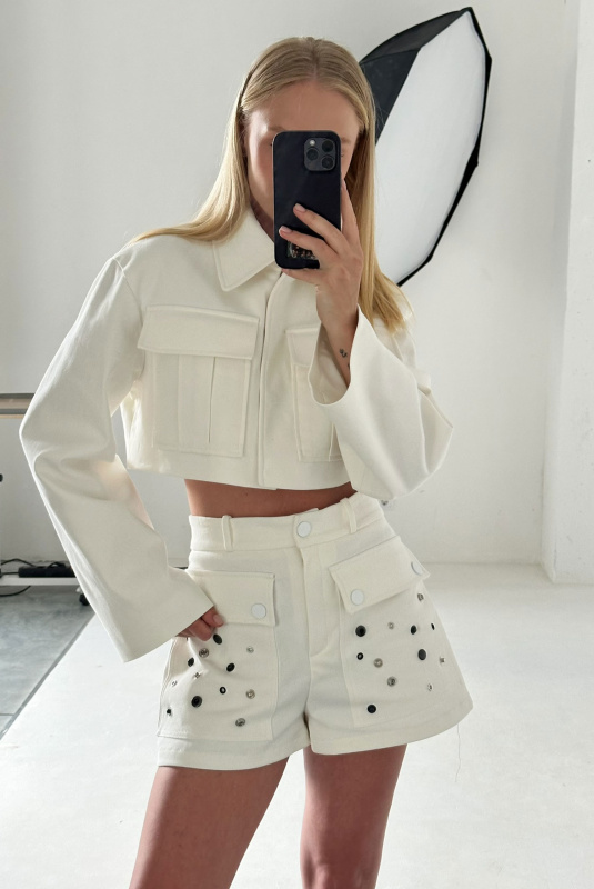 Рубашка укороченная белый ULLA & LABEL .B Рубашка укороченная белый ULLA & LABEL .B