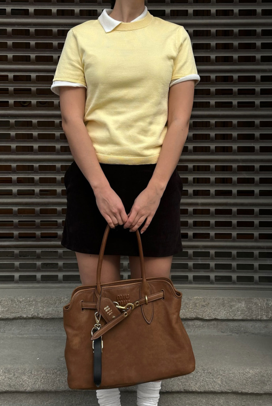 Футболка вязаная LIGHT YELLOW