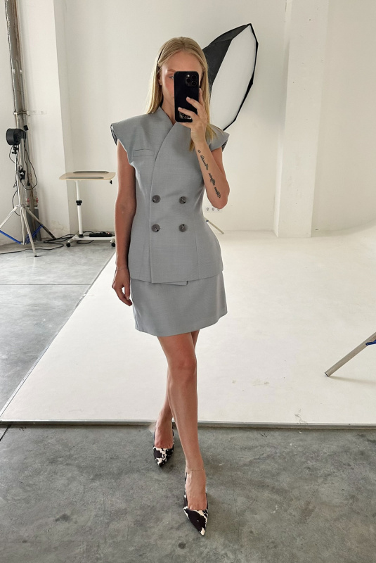 Жилет "Stephanie"Серо-голубой ULLA & LABEL .B