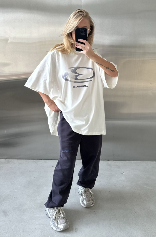 Футболка овер фит (лого серое)