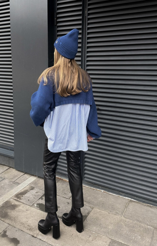 Джемпер с открытой спиной BLUE