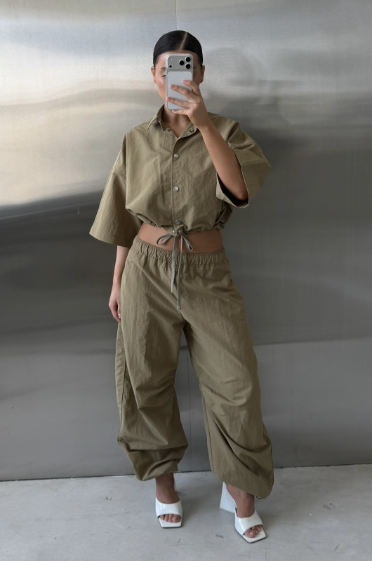 Рубашка плащевая на кулисе