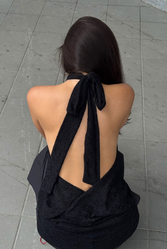 Топ из гипюра BLACK