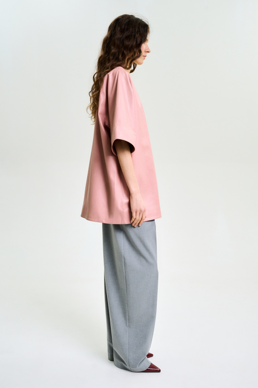 Футболка из экокожи LIGHT PINK Футболка из экокожи LIGHT PINK