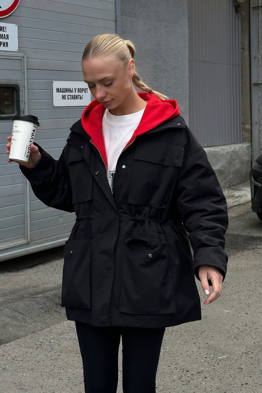 Парка утепленная (черная)