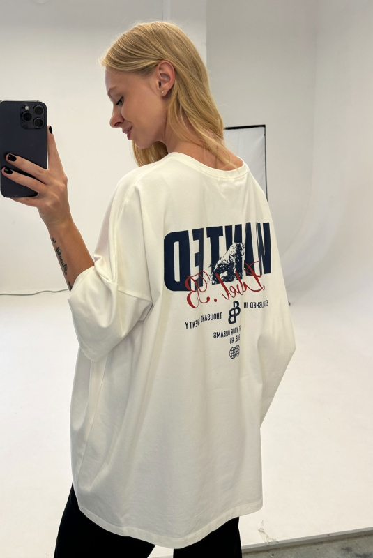Футболка объемная WANTED WHITE Футболка объемная WANTED WHITE