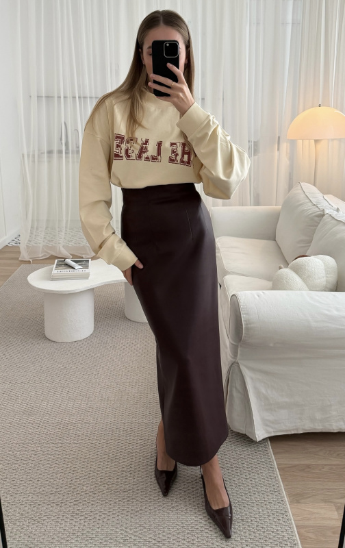 Лонгслив объемный (молочный)