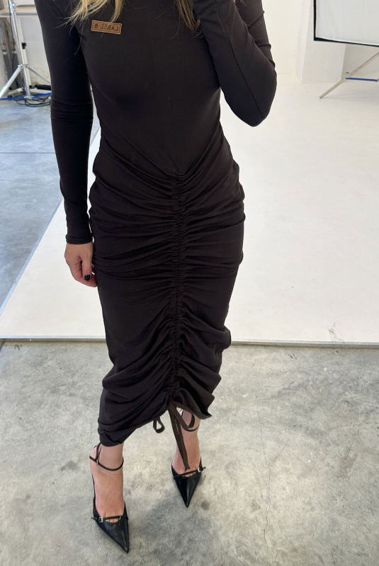 Платье slim-fit BROWN