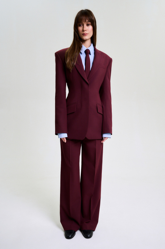 Жакет приталенный BURGUNDY