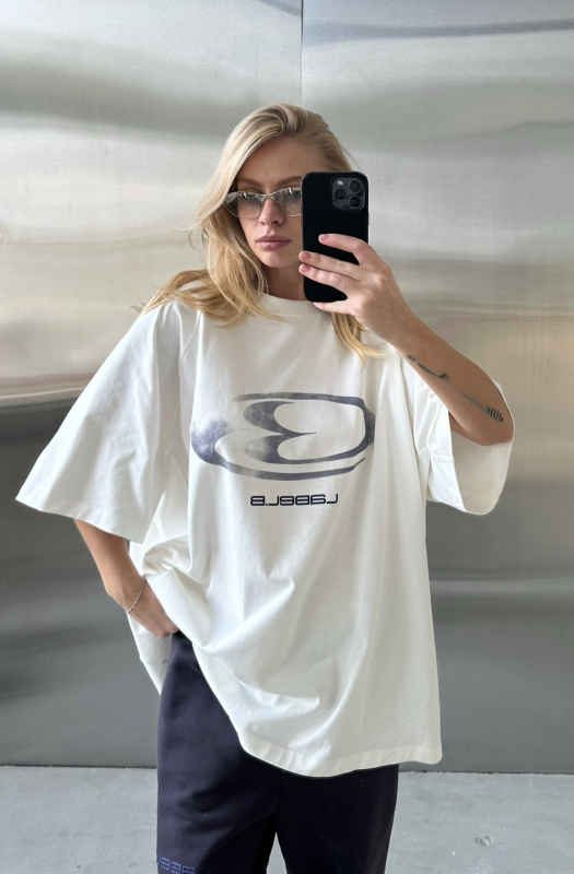 Футболка овер фит (лого серое)