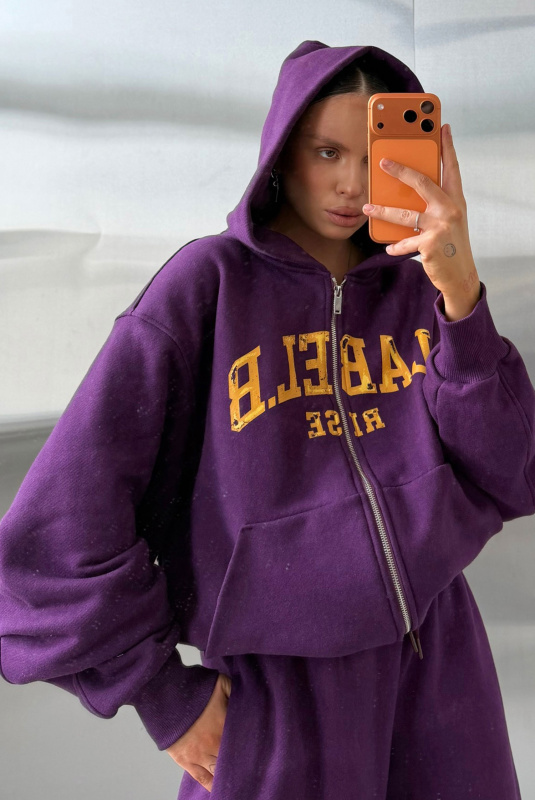 Худи на молнии (фиолетовый)