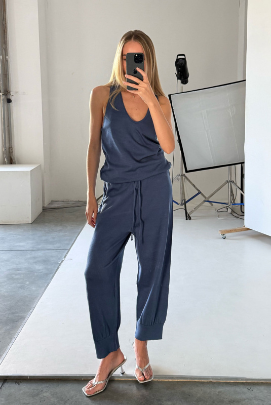 Брюки джогеры вязаные BLUE