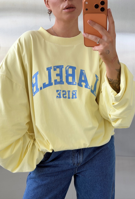 Свитшот с защипами тонкий