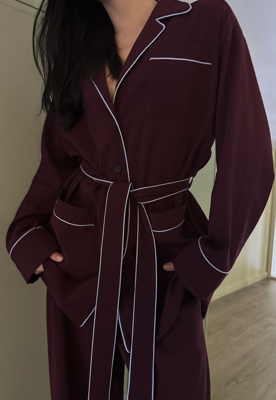 Рубашка пижамная BURGUNDY