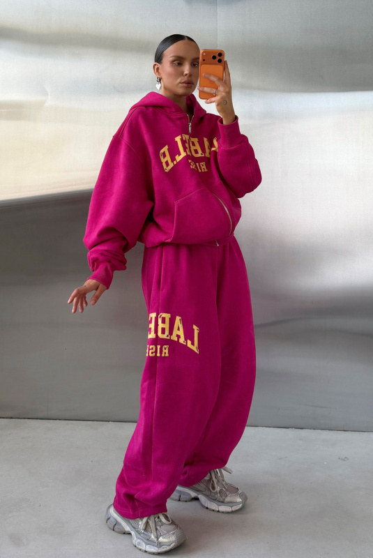 Худи на молнии (фуксия)