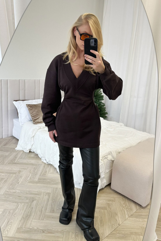 Платье приталенное BROWN