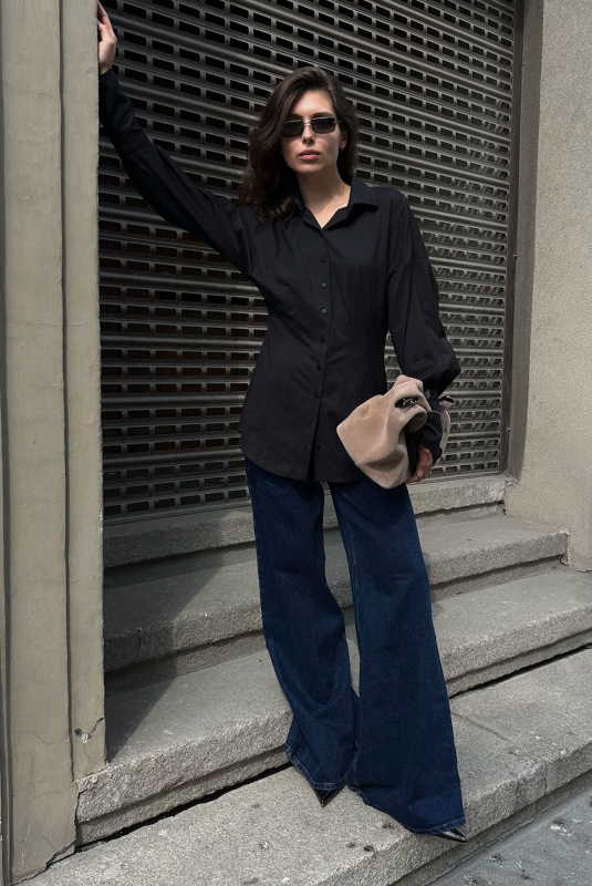 Рубашка приталенная BLACK