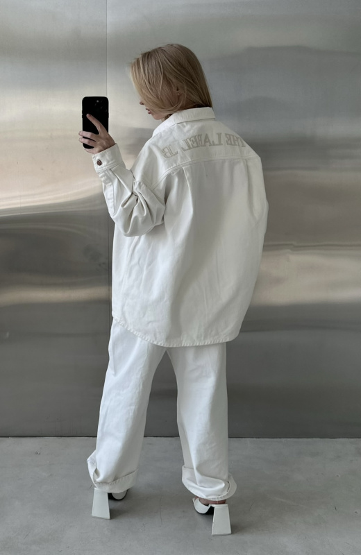 Рубашка объемная из денима