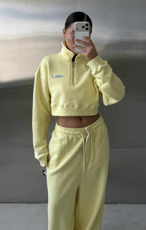 Свитшот поло укороченный