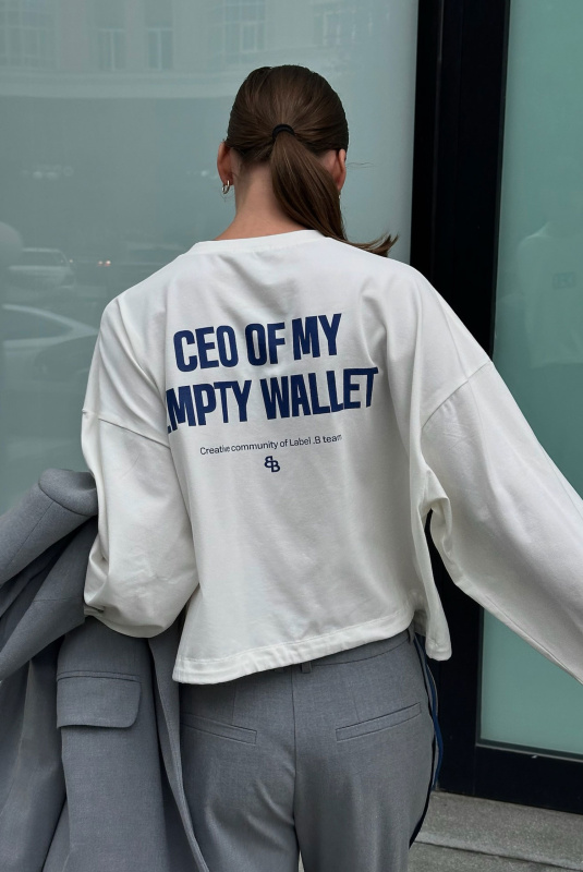Лонгслив на кулисе WHITE