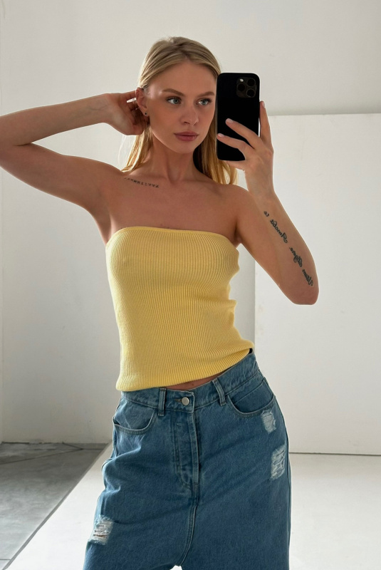 Топ-бандо вязаный LIGHT YELLOW Топ-бандо вязаный LIGHT YELLOW