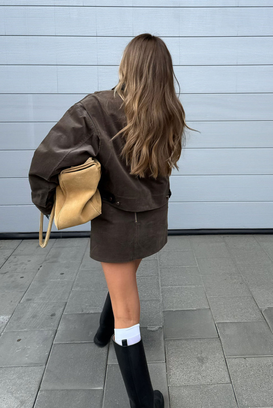 Юбка мини из вельвета LIGHT BROWN Юбка мини из вельвета LIGHT BROWN