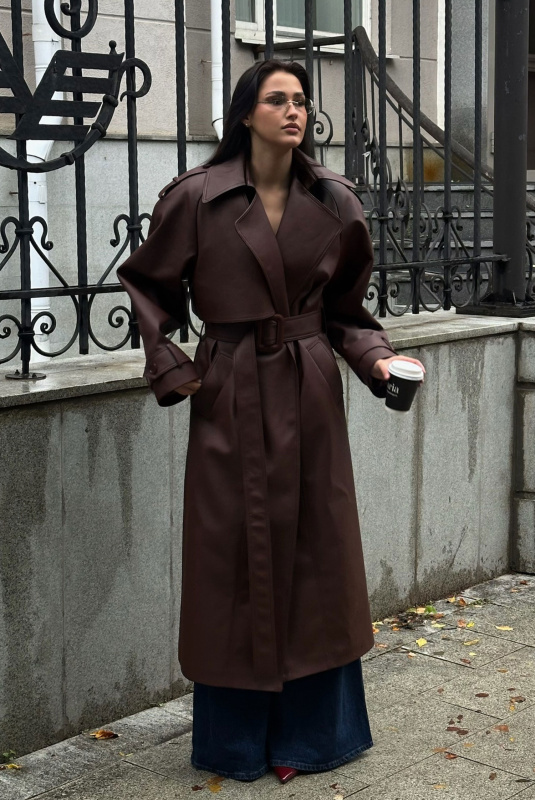 Тренч кожаный ULLA & LABEL .B