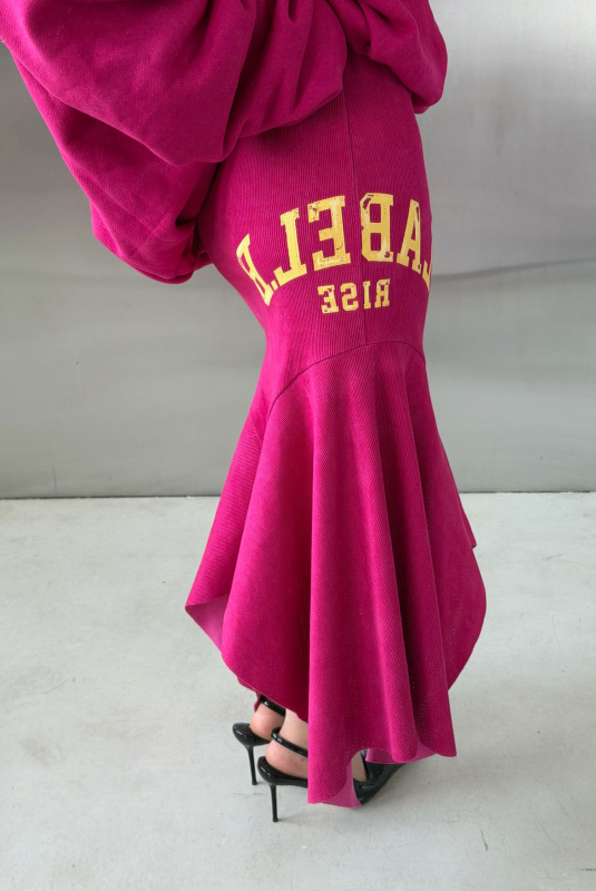 Юбка с клиньями из фактурного трикотажа FUCHSIA