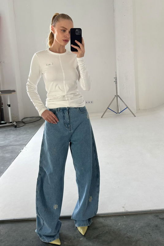 Лонгслив slim-fit WHITE Лонгслив slim-fit WHITE