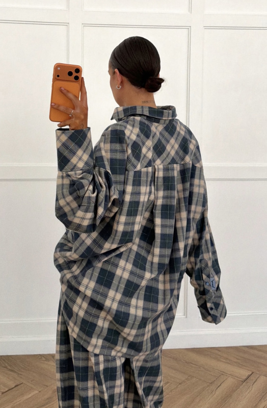 Рубашка объемная в клетку