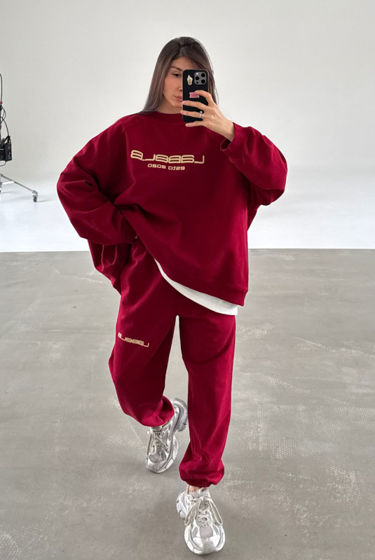 Свитшот OVER FIT DARK RED