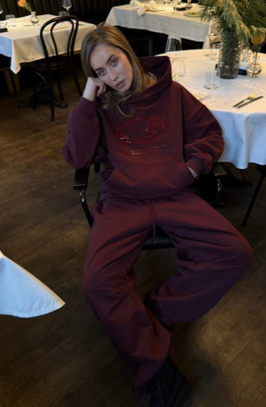 Худи с карманом BURGUNDY