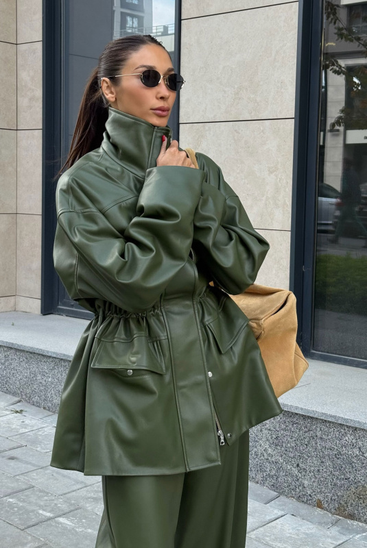 Парка из экокожи GREEN